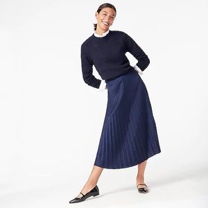 J. Crew midi navy pleated skirt. 10